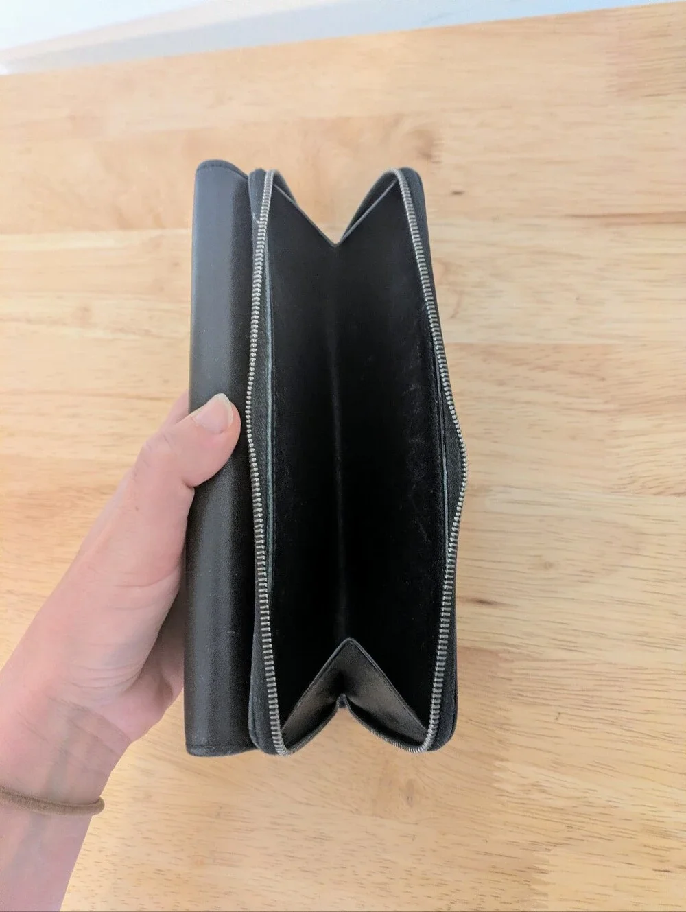 Vintage Coach Black Leather Legacy Trifold Checkbook Wallet
